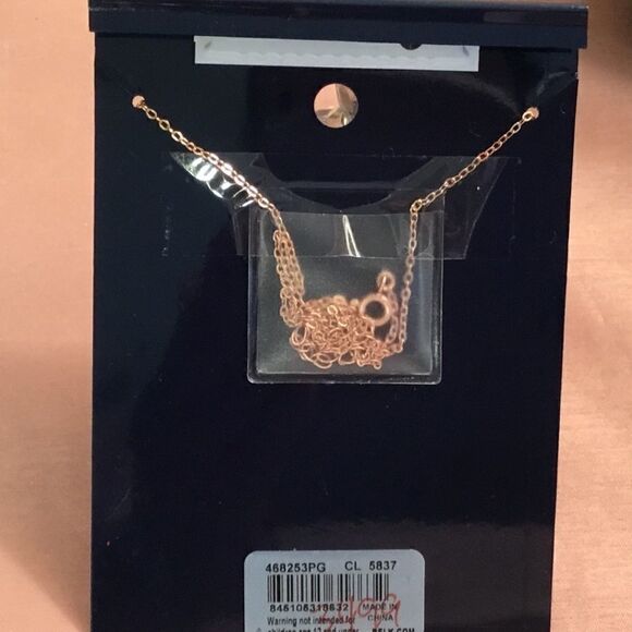 NWT. Rose Gold over Sterling Silver Necklace - Picture 3 of 6